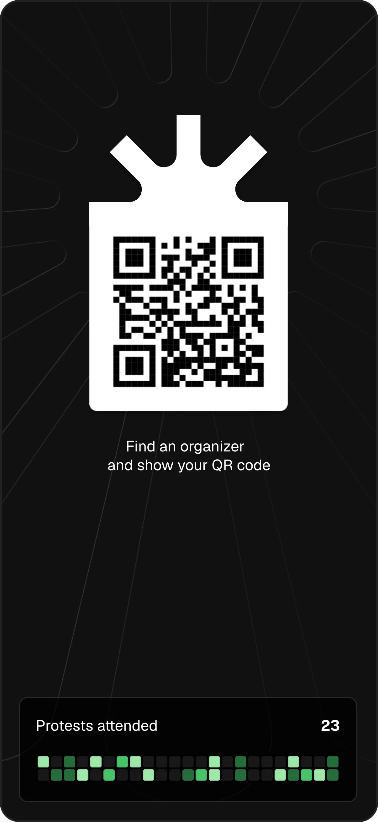 Scan a QR code to check in