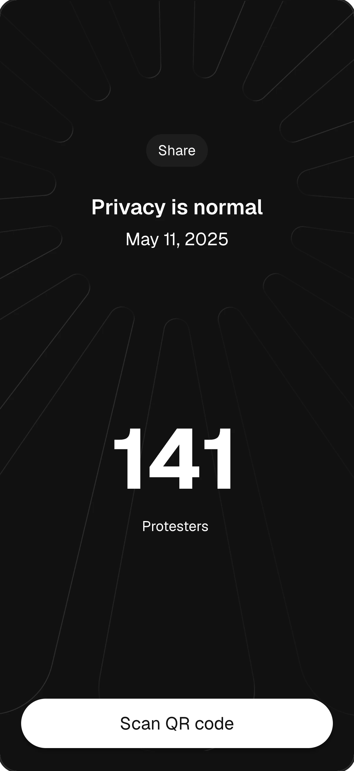 Organizer view of verified attendees